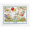 VERVACO Kit Punto Croce Contato ORSI in Giardino Decorativi per Pareti ca. 32 x 29 cm Set Fai da Te Creativo Adulti Ricamo Casa Decor Arte da Parete Kit per Hobby Cross Stitch