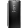 AICase Cover per Samsung Galaxy S10 - Custodia a portafoglio trasparente con flip case (nero)