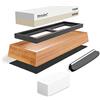 Meiyijia Pietra per Affilare 2-in-1, Affilacoltelli Professionale cote Combinazione - con Stand Silicone Antiscivolo (5000/10000 Grit/Set)