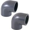 WATER LINE GOMITO RIGIDO 90° F/F AD INCOLLAGGIO FILETTATO Ø 63 x 2 - Raccordo PVC Misto con Curva Chiusa