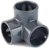 WATER LINE GOMITO 90° A 3 VIE IN PVC A INCOLLAGGIO Ø 63 x 63 x 63 MM - Raccordo Rigido a 3 vie liscio