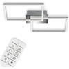 BRILONER - Plafoniera LED Soffitto Moderna, Lampadario Soggiorno, incl. telecomando, con regolazione della temperatura, Lampadario Camera da Letto, Lampadario Bagno, cucina, in alluminio, 500x388x78mm