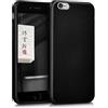 kwmobile Custodia Compatibile con Apple iPhone 6 / 6S Cover - Back Case Morbida - Protezione in Silicone TPU Effetto Metallizzato nero metallizzato