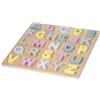 Kindsgut puzzle alfabeto ABC in legno dai colori tenui, materiali ecologici, privi di sostanze nocive, Hannah, rosa e grigio