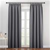 PONY DANCE Tende Oscuranti per Interni 2 Pezzi 140x200 CM Tenda Camera da Letto Termica Isolante Decorazione Curtains con Fettuccia per Soggiorno Moderne, Grigio