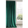 Eurofirany RIA Tenda Oscurante, Tenda con Fettuccia Arricciatenda - 1 pz, Tenda Extra Lunga, Elegante, Tinta Unita, Soggiorno, Camera da Letto, Densità 290 g/m², 140x270 cm, Verde Scuro