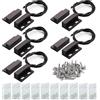 Gebildet 5pcs Nero Sensore di Contatto da Incasso per Finestra di Sicurezza Cablata Interruttore Magnetico Reed Sensore Magnete Vicino - Collegamento Circuito Magnete Lontano - Interruzione Circuito