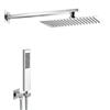 Damast - Set doccia Steel rettangolo con soffione 30*20 - 13644