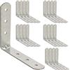 OMIDEAS 20 x Staffe Angolari (80 x 80 x 16) Squadrette Angolari Metallo 90 Gradi Supporti Angolo Retto Staffe in Acciaio Mensola di Legno Tavolo Sedia