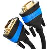 KabelDirekt - 5 m - Cavo VGA (15 pin, Full HD/1080p, compatibile con 3D, collega PC con monitor/schermi a tubi/televisori, contatti placcati oro, nero)