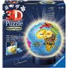 Ravensburger - 12184-3D Puzzle - Illuminated Globe - 72 Pezzi