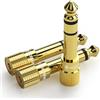 POSUGEAR Adattatore Jack Cuffie 6,35 mm Maschio a 3,5 mm Femmina (3 Pacco), Adattatore Jack 3.5 6.3, Adattatore Jack Piccolo Grande, Connettore Jack Adattatore Stereo 6.3 a 3.5 Placcato Oro