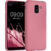kwmobile Custodia Compatibile con Samsung Galaxy J6 Cover - Back Case per Smartphone in Silicone TPU - Protezione Gommata - rosa scuro