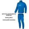 Sportika SET FELPA REAL + PANTALONE ATLETICO BLU ROYAL