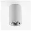 eluce Cilindro In Gesso Da Soffitto H. 10 D. 7 cm GU10 LED o Alogena