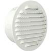 La Ventilazione GTA100RB Griglia Tonda da Incasso, Alluminio Verniciato Bianco, diametro 125 mm