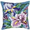Collection D'Art Collezione d'Arte 40 x 40 cm Purple Iris Punto Croce Cuscino Kit