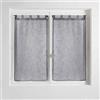 douceur d'Intérieur coppia destra passanti effetto lino Tisse haltona, Poliestere, Grigio, 120 x 60 cm