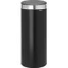 Brabantia 115448 Touch Bin New Pattumiera con Coperchio Inox Satinato Anti-Impronte, Metallo, 30 l, Nero Opaco
