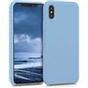 kwmobile Custodia Compatibile con Apple iPhone X Cover - Back Case per Smartphone in Silicone TPU - Protezione Gommata - grigio azzuro