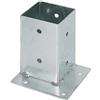 Alberts GAH-Alberts 211721 Porta palo da avvitare, Acciaio, 91 x 91 mm