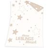 Herding Baby Best Coperta a Maglia, Biologica, Certificazione GOTS, Lieblingsmensch, 75 x 100 cm, Cotone/Maglia