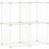 Amazon Basics Scaffalatura in filo, 4 cubi - Bianco, 37 x 77 x 77 cm