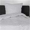 Bierbaum - Biancheria da Letto in Cotone makò Satinato, Copripiumino da 135 x 200 cm e Federa da 80 x 80 cm, Cotone, Argento, 135 x 200 cm