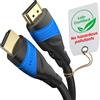 KabelDirekt - Cavo HDMI 8K / 4K - 6m e altre lunghezze (0,15m-22,5m) - Cavo HDMI progettato in Germania - Supporta 10K/8K@60Hz / 4K@120Hz - HDMI Cavo per TV, PC, PS5, Xbox, Switch