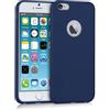 kwmobile Custodia Compatibile con Apple iPhone 6 / 6S Cover - Back Case per Smartphone in Silicone TPU - Protezione Gommata - blu scuro matt