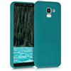 kwmobile Custodia Compatibile con Samsung Galaxy J6 Cover - Back Case per Smartphone in Silicone TPU - Protezione Gommata - petrolio matt