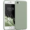 kwmobile Custodia Compatibile con Apple iPhone SE (2022) / iPhone SE (2020) / iPhone 8 / iPhone 7 Cover - Back Case per Smartphone in Silicone TPU - Protezione Gommata - verde grigio