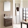 FALEGNAMERIA ADRIATICA MOBILE DA BAGNO SOSPESO MINI42, COLORE ROVERE SCURO