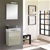 FALEGNAMERIA ADRIATICA MOBILE DA BAGNO SOSPESO MINI42, LACCATO LUCIDO GRIGIO NUVOLA
