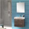 FALEGNAMERIA ADRIATICA MOBILE DA BAGNO SOSPESO MINI50, COLORE ROVERE SCURO