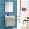 FALEGNAMERIA ADRIATICA MOBILE DA BAGNO SOSPESO MINI50, COLORE LACCATO LUCIDO GRIGIO NUVOLA