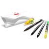 Pentel Set Scuola/Ufficio/Smart Working (2 roller Energel Slim BL437 nero, 1 portamine 0,5 mm, 1 Bianchetto nastro mini, 1 evidenziatore)