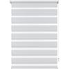 Gardinia Deco Company, Tapparella a doppio rullo avvolgibile, Design a strisce trasparenti e opache, Kit montaggio incluso, Bianco, 80 x 150 (LxA), tessuto, 80 x 150 cm