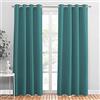 PONY DANCE Tende Camera da Letto - Tende Oscuranti Tenda per Bambini con Anelli Tende Termiche Isolanti per Interni Tende Soggiorno Moderne 2 Pezzi L 140 x A 200 cm, Sea Teal