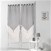 Douceur d'Intérieur 1620391 - Tende a vela, 2x60/160 cm, colore: Bianco/Grigio