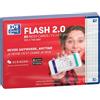 OXFORD Flash 2.0 - 80 Spine Bristol Flash Card A6 (10 5 x 14,8 cm) Piccole quadretti, cornice blu navy