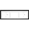 DEKNUDT Frames - Cornice portafoto con passepartout per 3 Foto 15 x 20 cm, in Legno MDF, Multicolore da incollare, 23 x 71 cm, S66 KC3 15 x 20 cm