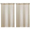 Linder 0169/29/475RI - Coppia di Tende dritte Kaolin, con Occhielli, Colore Beige Naturale, 50% Poliestere, 50% Lino, 70x120