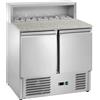 Amitek Saladette Refrigerata Pizzeria con Piano in Granito - N° 5 Bacinelle Ingredienti - Capacità Lt 240