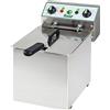 FIMAR Friggitrice da Banco FR8 Vasca Singola - Acciaio Inox AISI 304 - Capacità Lt 8 - Prod Oraria 8 Kg/h