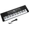 Axman LP5450 Keyboard/Tastiera, Compreso il Microfono e Connettore di Alimentazione, 54 Chiavi, Funzionare con la Batteria Non Inclusa, Nero