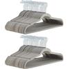 Amazon Basics Gruccia in velluto con portapantaloni, 100 pezzi, Grigio