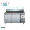 BANCO PIZZA REFRIGERATO 2 PORTE, vetrina refrigerata profonda 380 mm, capacit 5 bacinelle GN 1 3 (mm 325x175) + 1 bacinella GN 1 2 (mm 325x265), temp.-2 +8C, Ventilato, ECOLOGICO in Classe B, Gas R290, V.230 1, Kw.0,26, dim.mm.1510x800x1445h