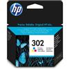 HP Cartuccia d'inchiostro differenti colori F6U65AE 302 Circa 165 Pagine