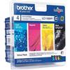 Brother Multipack nero/ciano/magenta/giallo LC1100HYVALBPDR LC1100HY Multi Pack, 4x Cartucce d'inchiostro: hybk/hyc/hym/hyy
